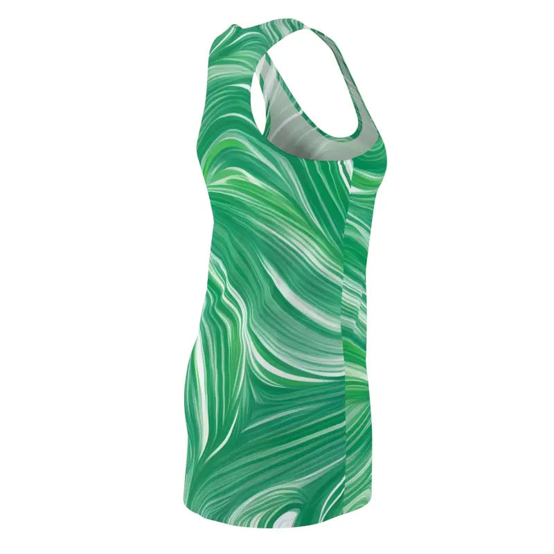 Vibrant Racerback Dress with Abstract Waves - Dresses