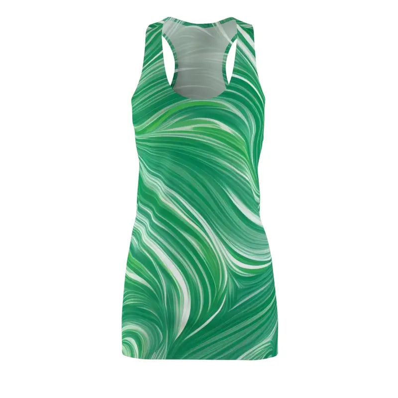 Vibrant Racerback Dress with Abstract Waves - Dresses