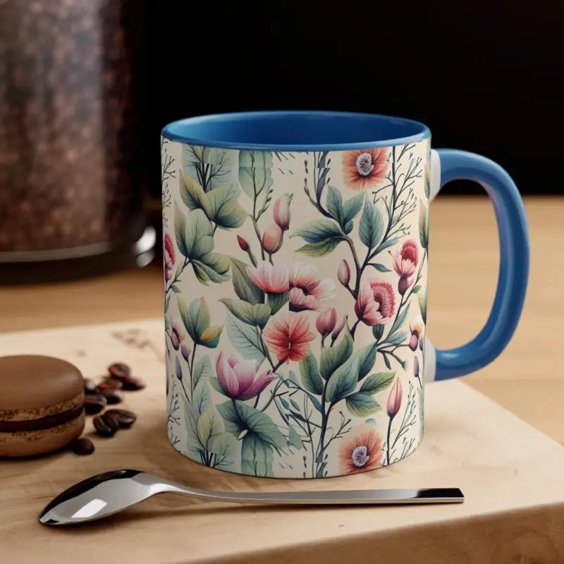 Elevate Mornings with the Vibrant Accent Coffee Mug - Blue / 11oz