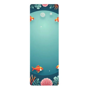 Vibrant Aquatic Rubber Yoga Mat for Daily Practice - Dipaliz - 24” x 70” - & Pilates Mats