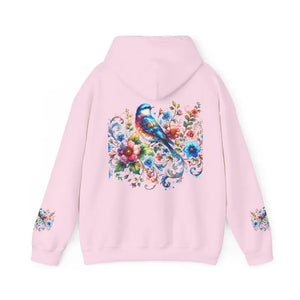 Unisex Heavy Hooded Sweatshirt Vibrant Bird Design - Dipaliz - Hoodies