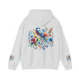 Unisex Heavy Hooded Sweatshirt Vibrant Bird Design - Dipaliz - Hoodies