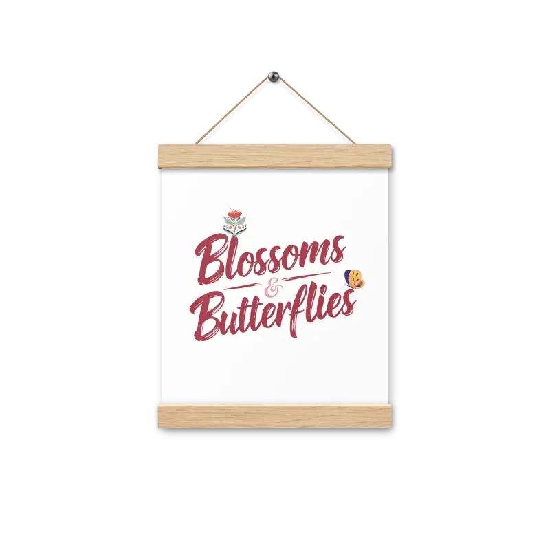 Transform your Room with Blossoms and Butterflies Statement Hanger - 8″×10″ Home Decor