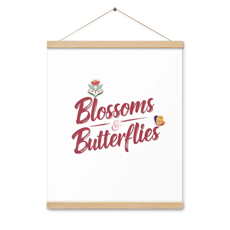 Transform your Room with Blossoms and Butterflies Statement Hanger - 16″×20″ Home Decor