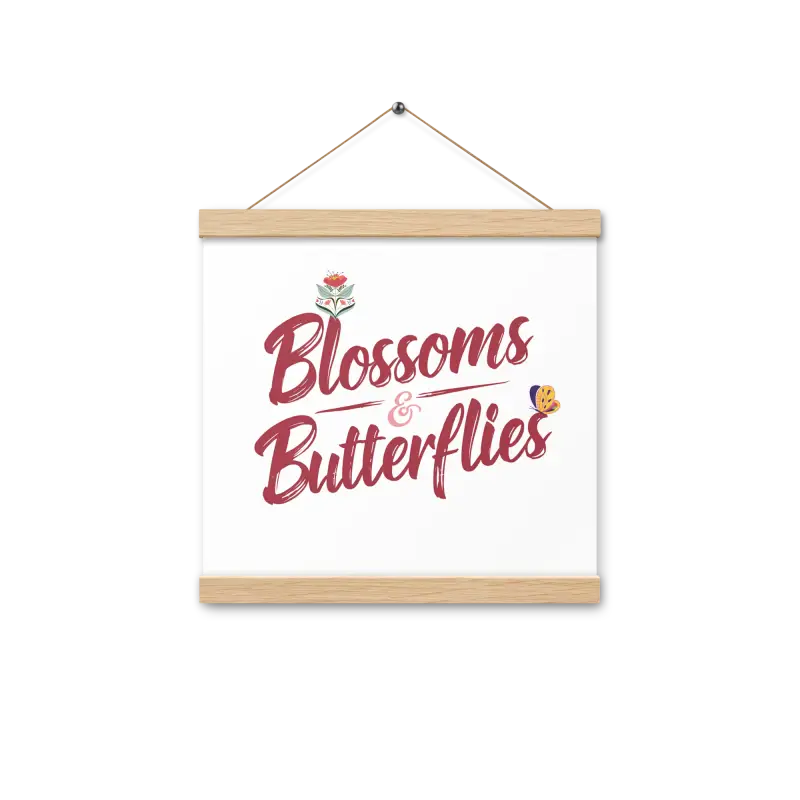 Transform your Room with Blossoms and Butterflies Statement Hanger - 12″×12″ Home Decor