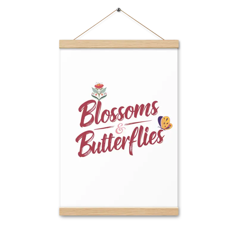 Transform your Room with Blossoms and Butterflies Statement Hanger - 12″×18″ Home Decor