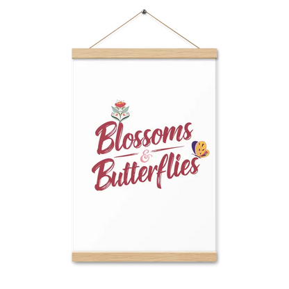 Transform your Room with Blossoms and Butterflies Statement Hanger - 12″×18″ Home Decor