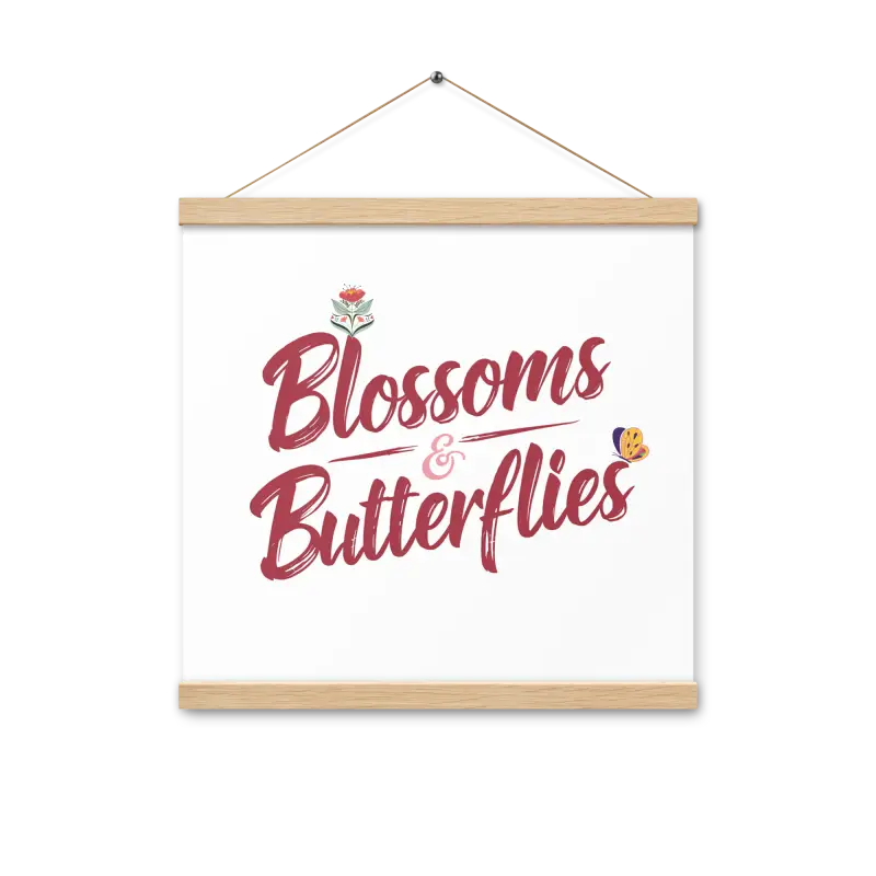 Transform your Room with Blossoms and Butterflies Statement Hanger - 16″×16″ Home Decor