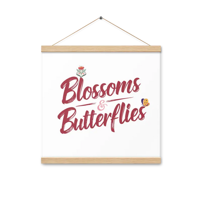 Transform your Room with Blossoms and Butterflies Statement Hanger - 16″×16″ Home Decor