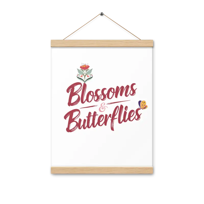 Transform your Room with Blossoms and Butterflies Statement Hanger - 12″×16″ Home Decor