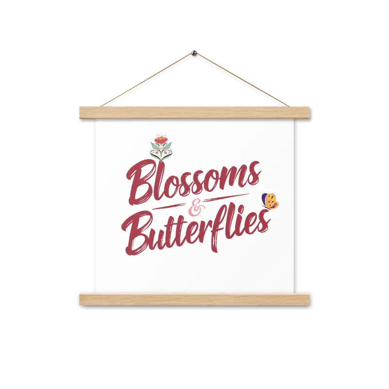 Transform your Room with Blossoms and Butterflies Statement Hanger - 14″×14″ Home Decor