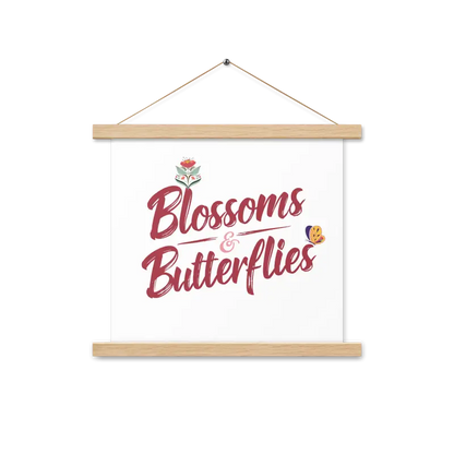 Transform your Room with Blossoms and Butterflies Statement Hanger - 14″×14″ Home Decor