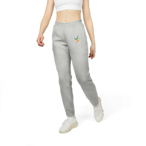 Unisex Fleece Joggers - Vibrant Butterfly Comfort - Dipaliz