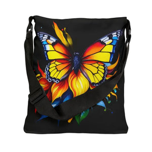 Print Tote Bag - Vibrant Butterfly Colorful Design - Dipaliz - Bags