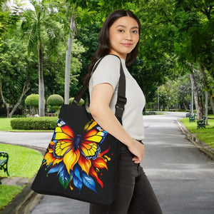 Print Tote Bag - Vibrant Butterfly Colorful Design - Dipaliz - Bags