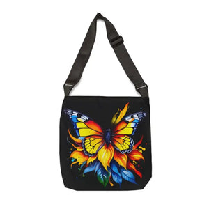 Print Tote Bag - Vibrant Butterfly Colorful Design - Dipaliz - Bags