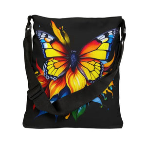 Print Tote Bag - Vibrant Butterfly Colorful Design - Dipaliz - Bags