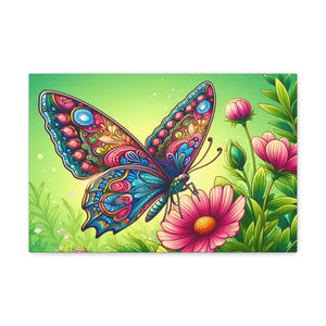 Vibrant Butterfly Canvas Gallery Wraps Transform your Space - Dipaliz - 18″ x 12″ / 1.25’’ - Prints