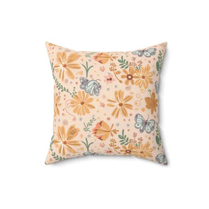 Vibrant Butterfly Polyester Square Pillow - Art Comfort - Dipaliz - 16’’ × - Throw Pillows