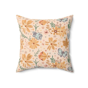 Vibrant Butterfly Polyester Square Pillow - Art Comfort - Dipaliz - 18’’ × - Throw Pillows