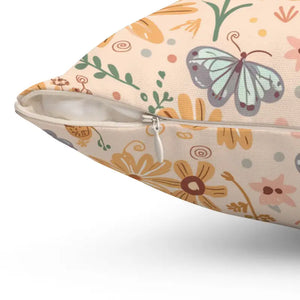 Vibrant Butterfly Polyester Square Pillow - Art Comfort - Dipaliz - Throw Pillows