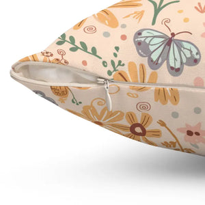 Vibrant Butterfly Polyester Square Pillow - Art Comfort - Dipaliz - Throw Pillows