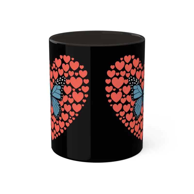 Cozy Butterfly Hearts Mug: your Vibrant Everyday Companion - Mug