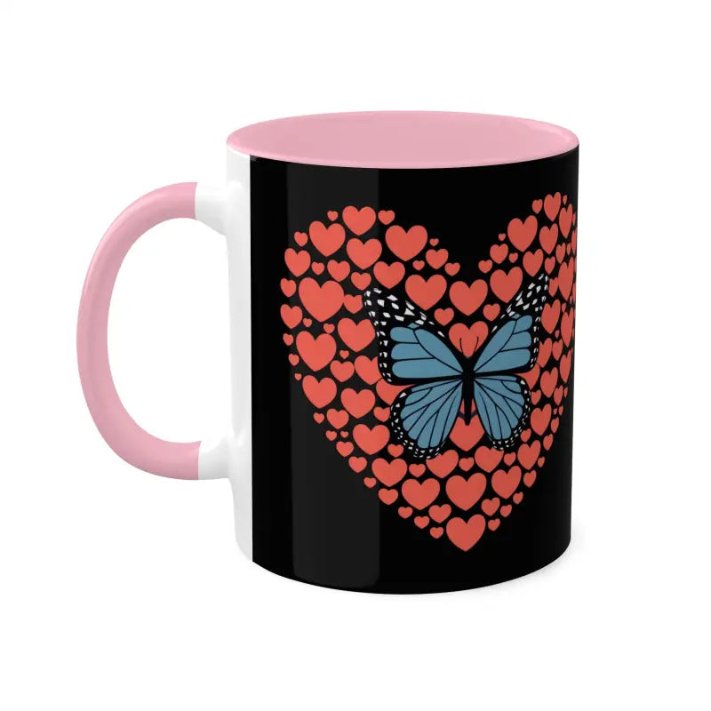 Cozy Butterfly Hearts Mug: your Vibrant Everyday Companion - Mug