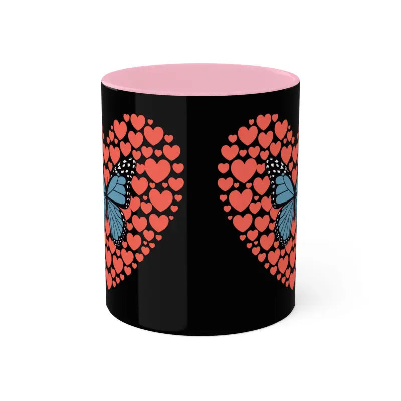 Cozy Butterfly Hearts Mug: your Vibrant Everyday Companion - Mug