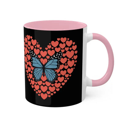 Cozy Butterfly Hearts Mug: your Vibrant Everyday Companion - Mug