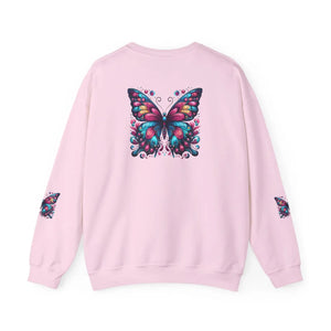 Vibrant Butterfly Heavy Blend Sweatshirt - Unisex Comfort - Dipaliz - Sweatshirts