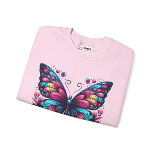 Vibrant Butterfly Heavy Blend Sweatshirt - Unisex Comfort - Dipaliz - Sweatshirts