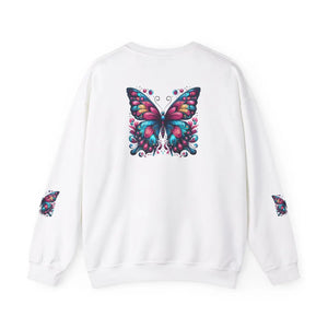 Vibrant Butterfly Heavy Blend Sweatshirt - Unisex Comfort - Dipaliz - Sweatshirts