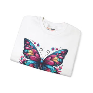 Vibrant Butterfly Heavy Blend Sweatshirt - Unisex Comfort - Dipaliz - Sweatshirts