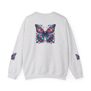 Vibrant Butterfly Heavy Blend Sweatshirt - Unisex Comfort - Dipaliz - Sweatshirts