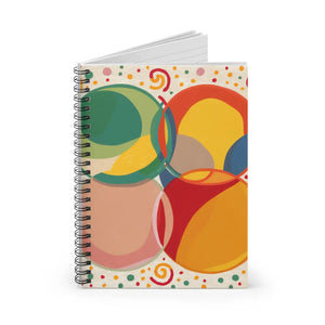 Vibrant Circles Notebook - 118-page Spiral - Dipaliz - Notebooks & Notepads