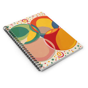 Vibrant Circles Notebook - 118-page Spiral - Dipaliz - Notebooks & Notepads