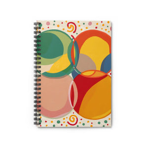 Vibrant Circles Notebook - 118-page Spiral - Dipaliz - Notebooks & Notepads