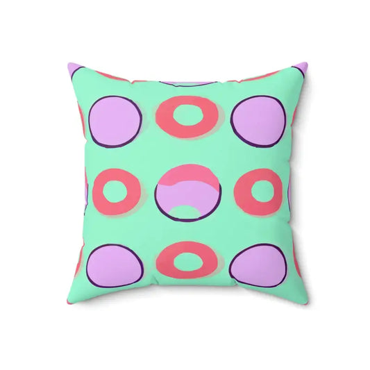 Vibrant Circles Polyester Pillow: Transform Your Space - Home Decor