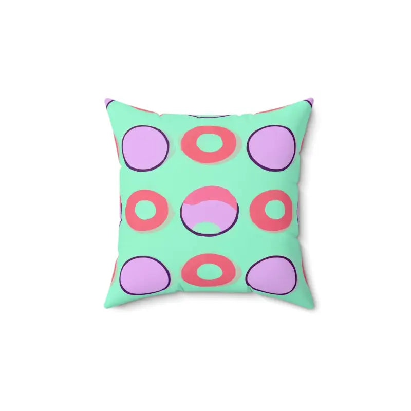 Elevate your Space with a Colorful Circles Polyester Pillow - 14’’ × Home Decor