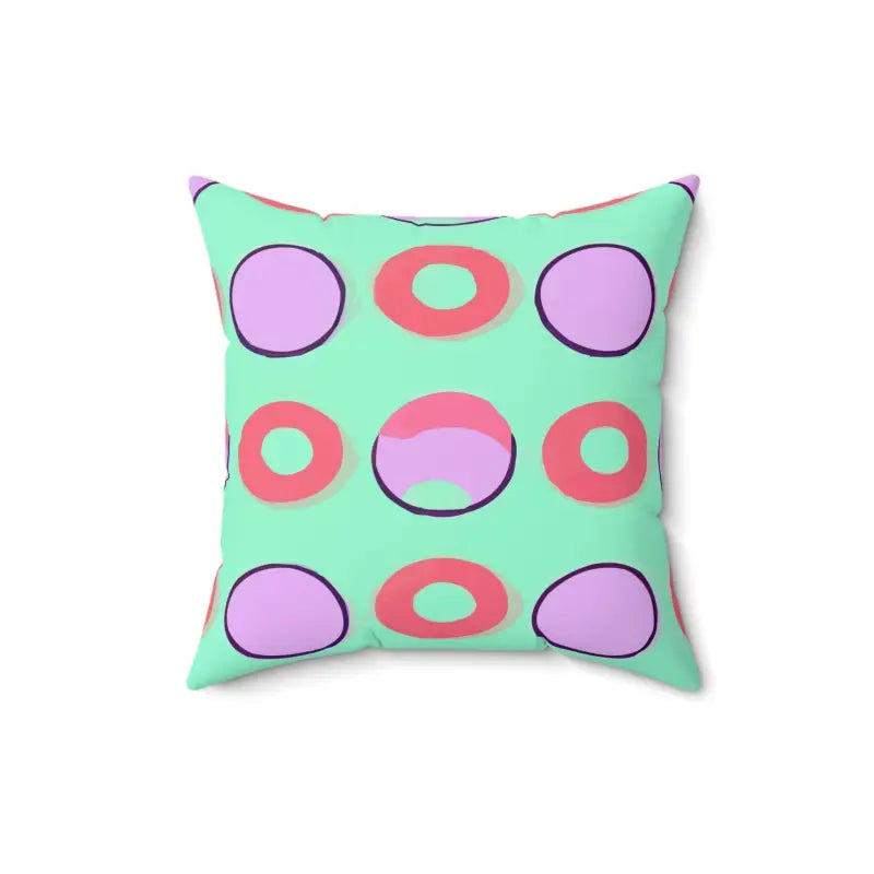 Elevate your Space with a Colorful Circles Polyester Pillow - 16’’ × Home Decor