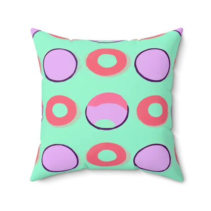 Elevate your Space with a Colorful Circles Polyester Pillow - 20’’ × Home Decor