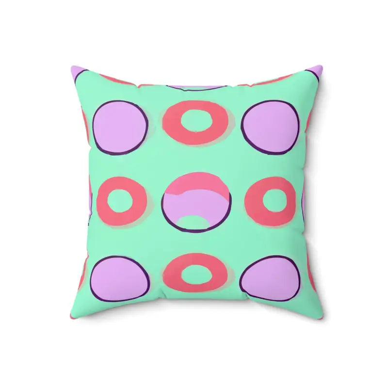 Elevate your Space with a Colorful Circles Polyester Pillow - Home Decor