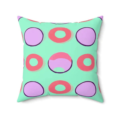 Elevate your Space with a Colorful Circles Polyester Pillow - Home Decor