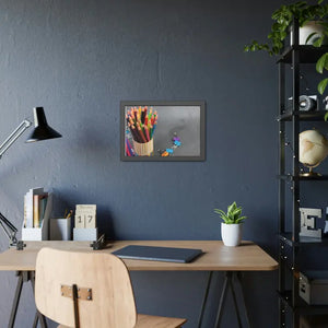 Framed Paper Posters Color Pencils Art Desk Decor - Dipaliz - Prints & Visual Artwork