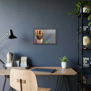 Framed Paper Posters Color Pencils Art Desk Decor - Dipaliz - Prints & Visual Artwork