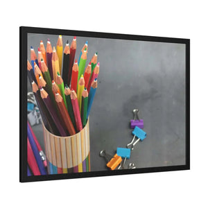 Framed Paper Posters Color Pencils Art Desk Decor - Dipaliz - Prints & Visual Artwork
