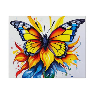 Vibrant Colored Butterfly Canvas Wall Art Energy Style - Dipaliz - 10’’ x 8’’ (horizontal) / 0.75’’ - Posters Prints &
