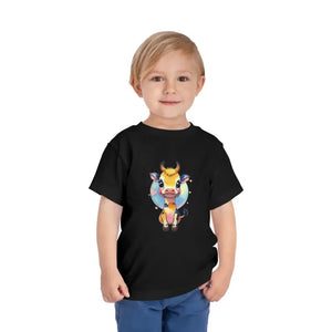 Colorful Cow Short Sleeve Tee - Combed Cotton Delight - Dipaliz - Black / 2t - T-shirts