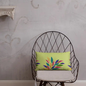 Colorful Petals Throw Pillow Insert Included - Dipaliz - 20″×12″ - Pillows